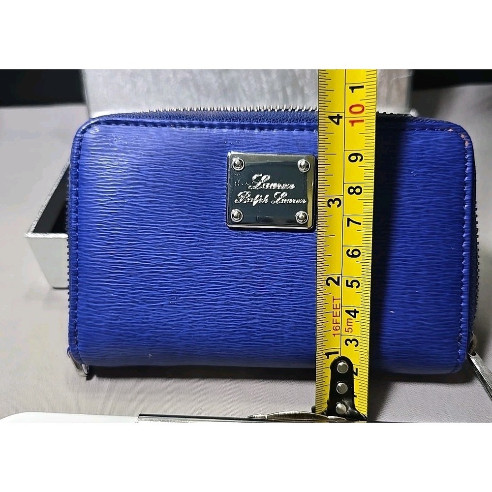 Lauren Ralph Lauren Wallet Royal Blue Zip Around - Picture 5 of 5